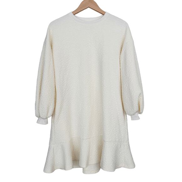 Anthropologie Mare Mare Odila Cream Textured Dress Sz SP - Picture 6 of 6